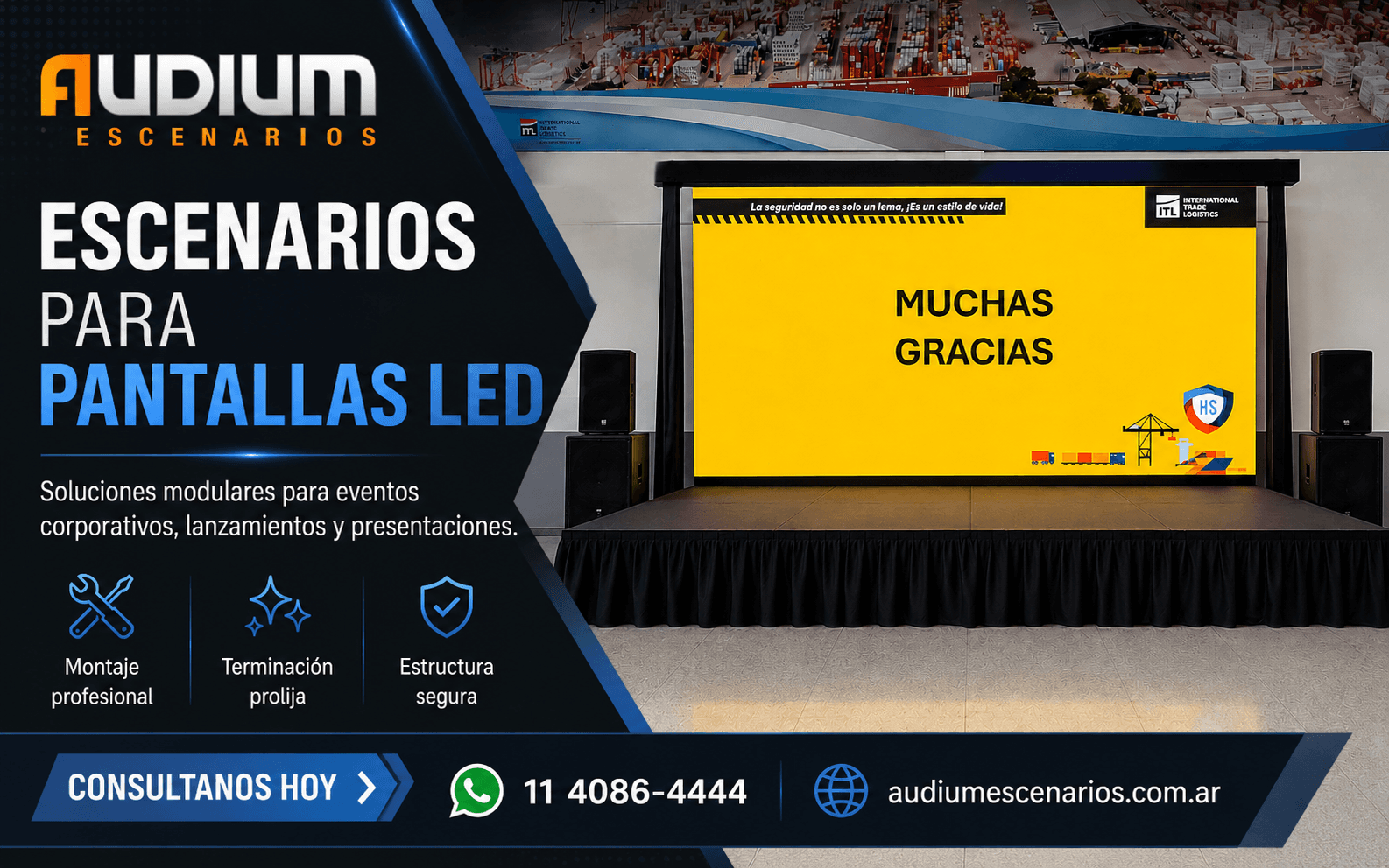 Venta de Escenarios modulares, gradas y tribunas